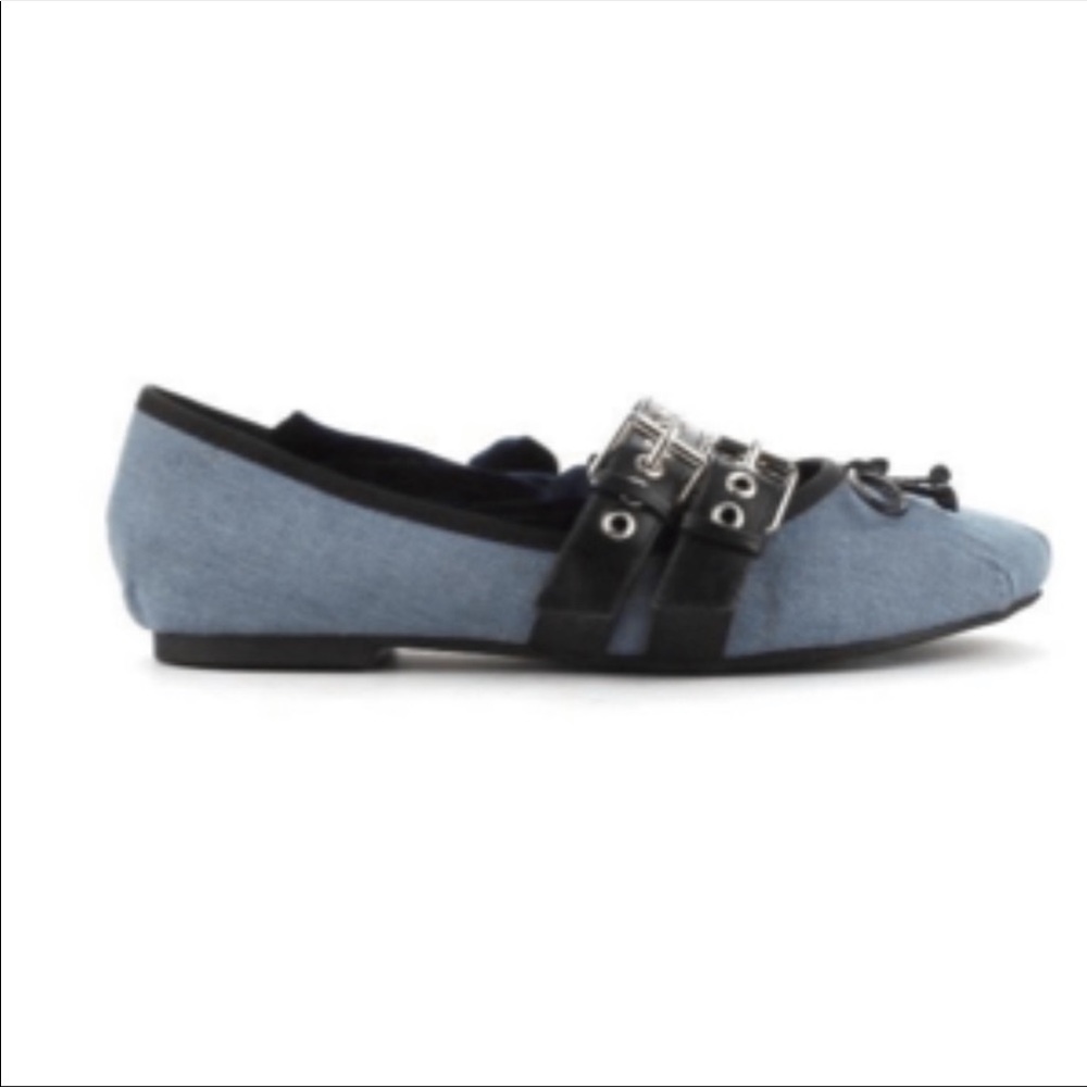 Denim Ballerina Flats - Picture 2 of 4